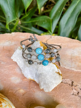Load image into Gallery viewer, Aquamarine, Natural Moonstone & White Agate Bracelets