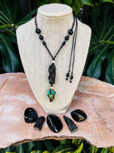 Load image into Gallery viewer, Black Tourmaline & Turquoise Necklace