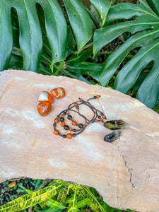 Smoky Quartz & Red Jasper Bracelets